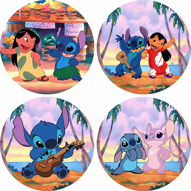 Disney-funda redonda de Lilo & Stitch para niña o niño, Fondo de
