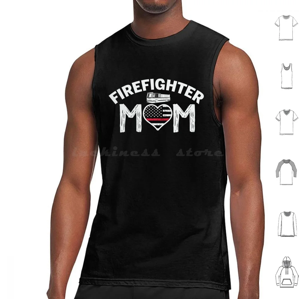 

Firefighter Mom The Thin Red Line Flag Tank Tops Print Cotton Firefighter Mom Firefighter Proud Firefighter Mom
