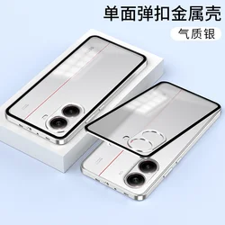 Bumper in Alluminio Premium con Retro in Vetro Temperato - Cover per Smartphone Antiurto
