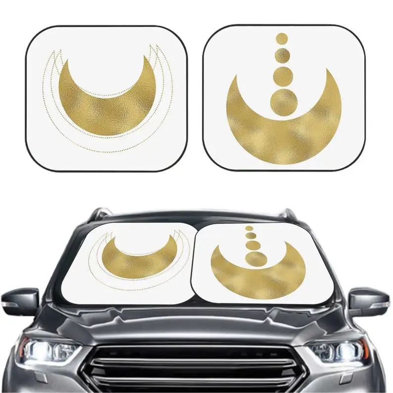 

Moon Car Sun Shade,Moon Phase Art Car Sun Shade,Windshield Sun Shade Universal Fit Car,Auto Protector Window Visor Screen Decor