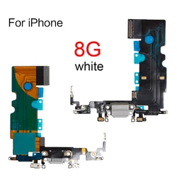 Bottom USB Charger Flex Cable with Microphone Replacement Part (For 8G White)
