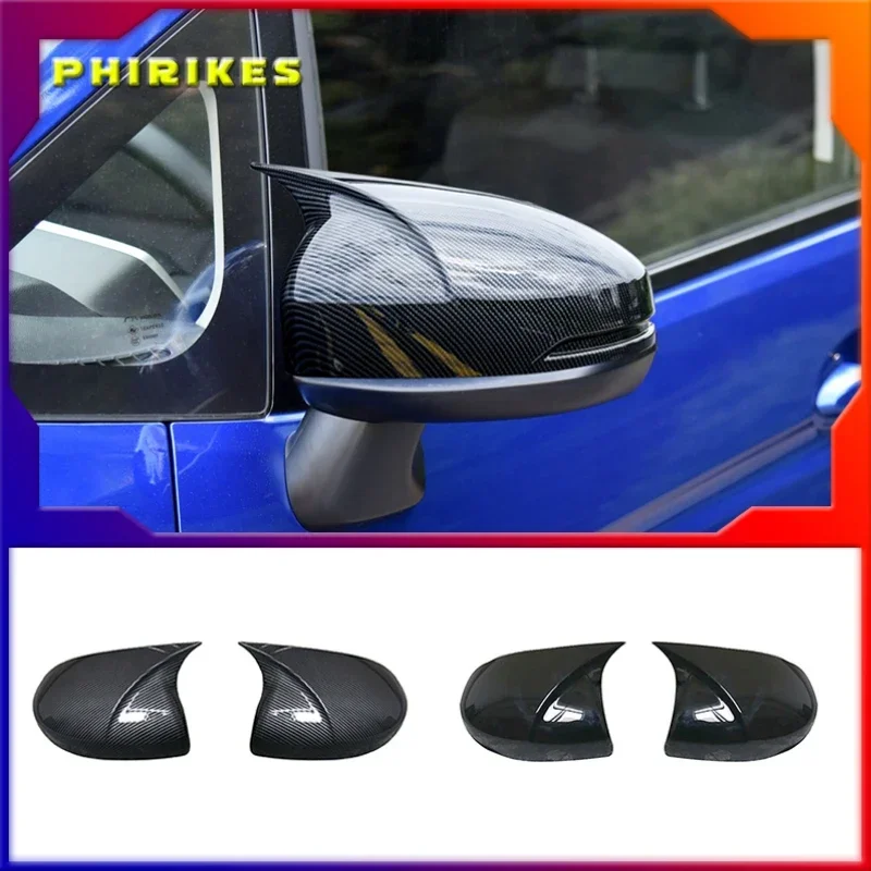 

2 Pieces ABS Plastic Bat Wing Mirror Covers Caps Rearview Mirror Case Cover Gloss Black For Honda Fit Jazz GK5 2014-2020