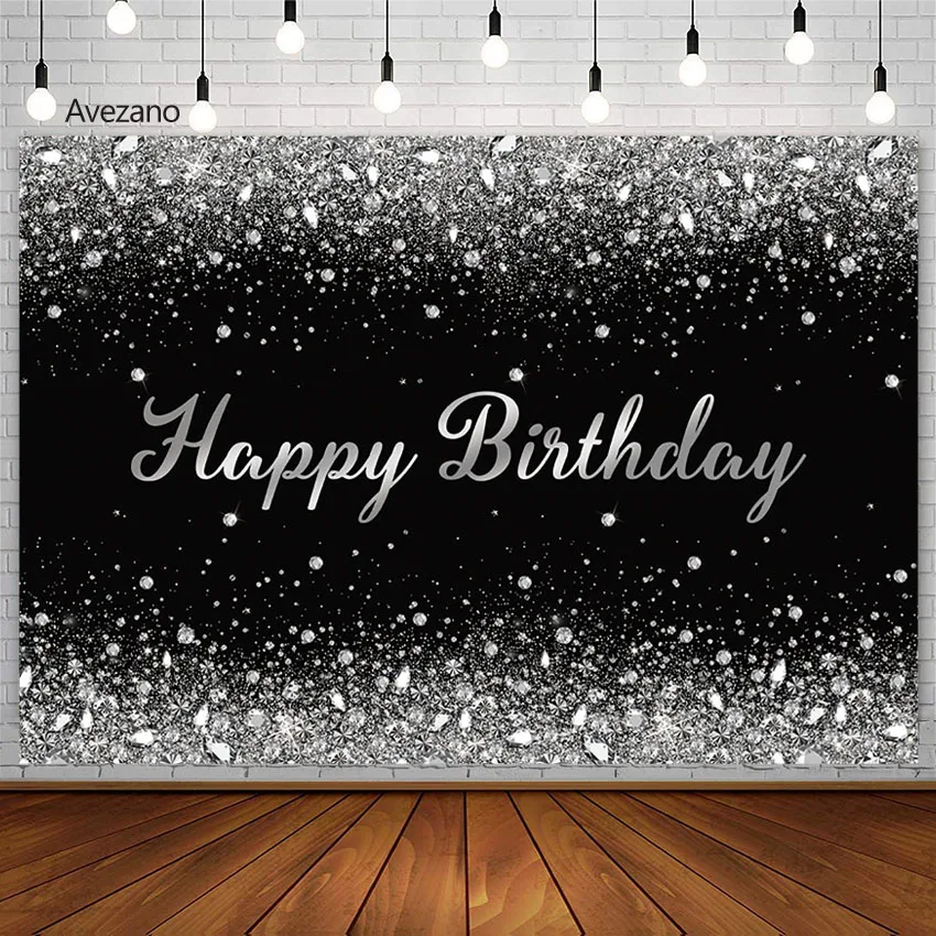 

Фотофон Avezano для взрослых женщин, день рождения, блестящий бриллиантовый фон на заказ, фотостудия, баннер, декоративные реквизиты