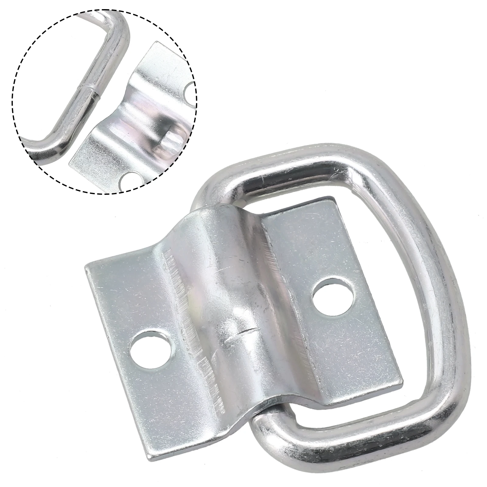 

D Rings Hook Pull Ring Practical 1pc 7mm Car Modification Metal Silver Trailer Accessories Trailer Forged Lashing