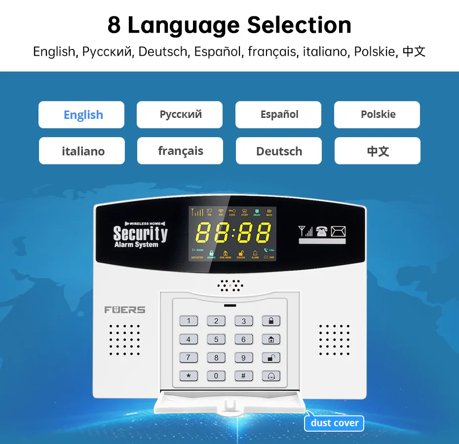 W214 DIY Tuya Smart Alarm System 4G Burglar Alarm Smart Home GSM Alarm System C