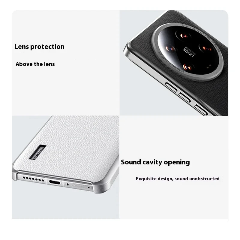 Leather Photography Shockproof Phone Case with Stripe Design