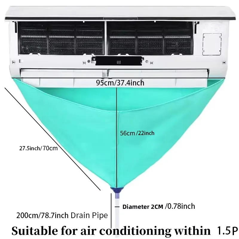 Air conditioner cleaning kit 1/6/8pcs leak-proof cover with drain water pipe full set dust elimination tools