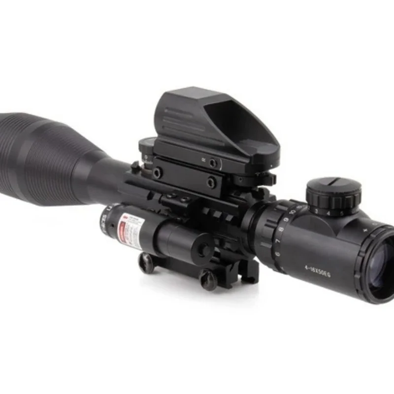 

Amazon Hot Selling Combo Reticle C4-16x50EG Tactical Rifle Scope with Holographic Red Dot Sight Compact