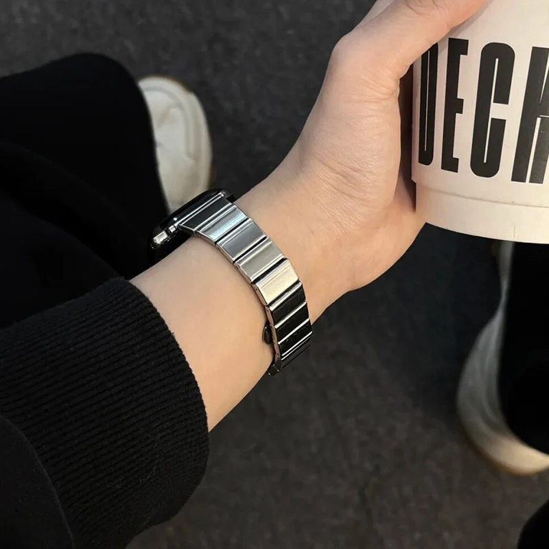 Elegant Stainless Steel Metal Strap for Apple Watch - Women's Edition