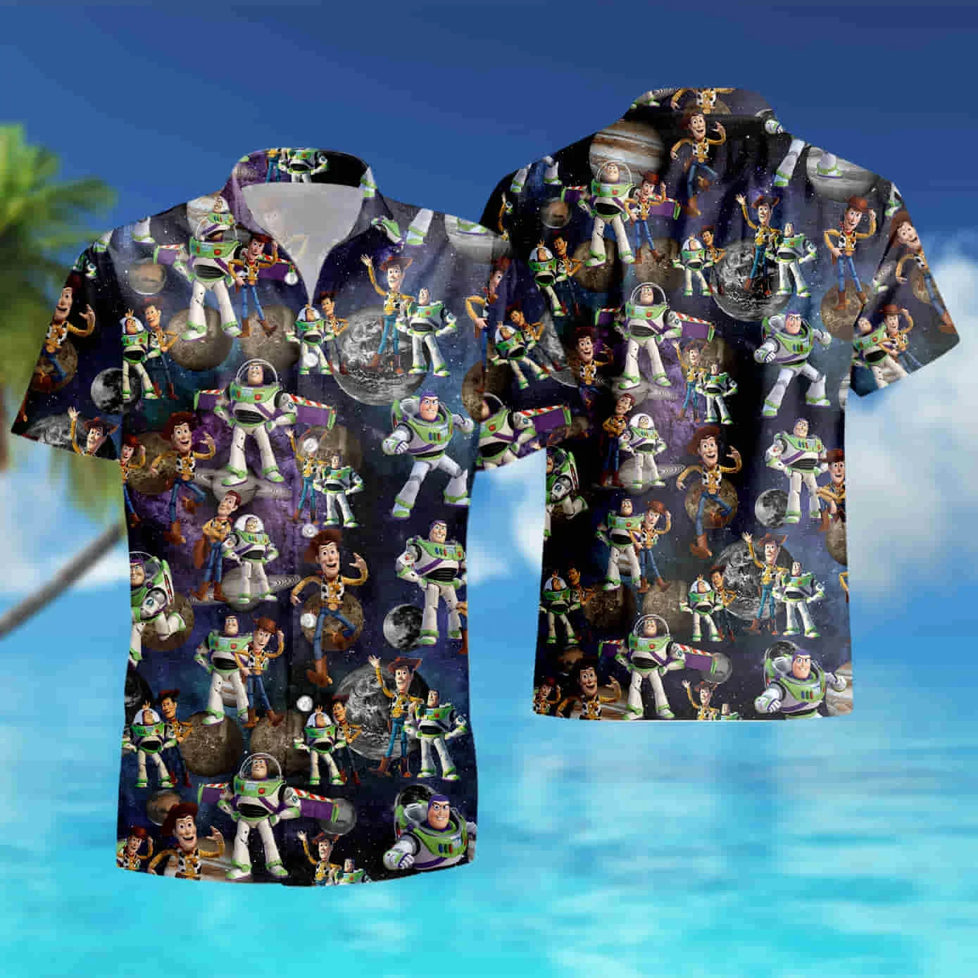 Toy Story Hawaiian Shirts Fashion Men Women Button Up Short Sleeve Shirts Disney Hawaiian Shirts Casual Beach Shirts Party Shirt 3