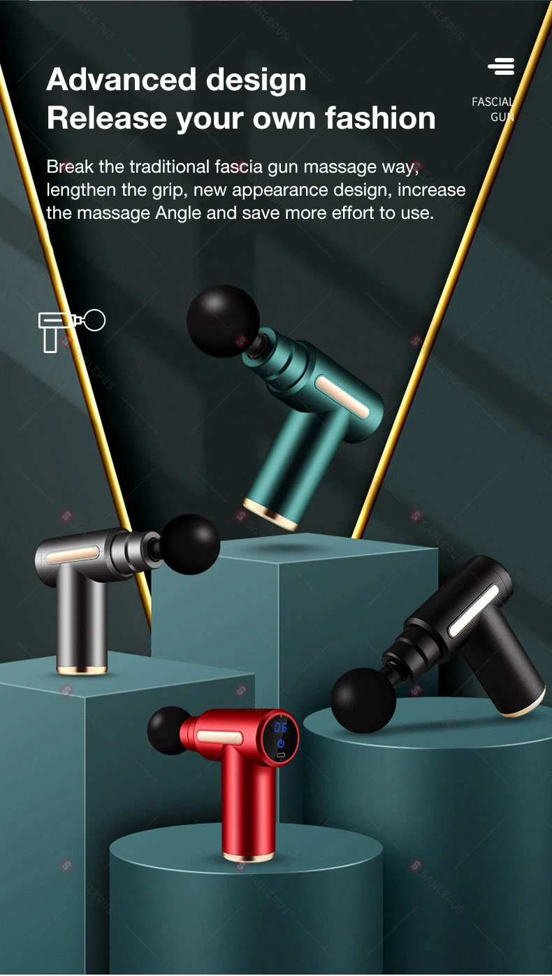 SANLEPUS przenośny pistolet do masażu LCD elektryczny pistolet do masażu perkusyjnego do ciała szyi powrót głębokie tkanki rozluźnienie mięśni Fitness 3 SANLEPUS przenośny pistolet do masażu LCD elektryczny pistolet do masażu perkusyjnego do ciała szyi powrót głębokie tkanki rozluźnienie mięśni Fitness 3