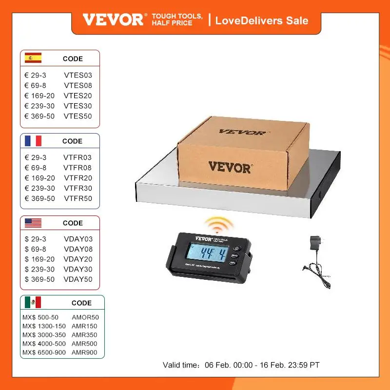 Vevor Bilancia Di Spedizione Digitale Di Tipo Split Bilancia Postale Elettronica Con Timer Schermo Lcd Per Ufficio Postale Bagagli