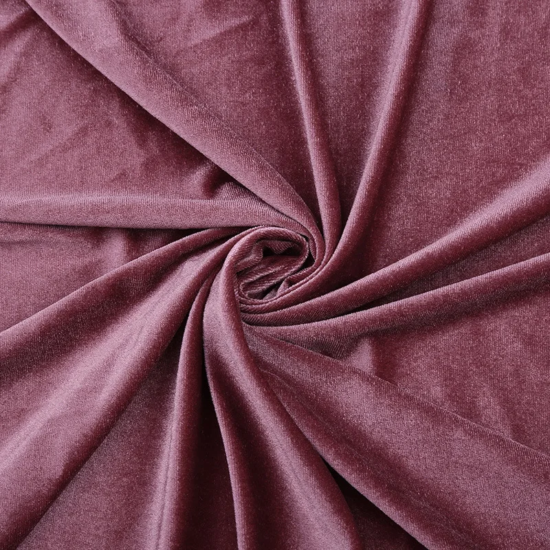 Velvet Fabric Four-sided Elastic By The Meter for Clothing Curtains Diy Sewing Knitted Thickened Winter Plain Black White Cloth 3