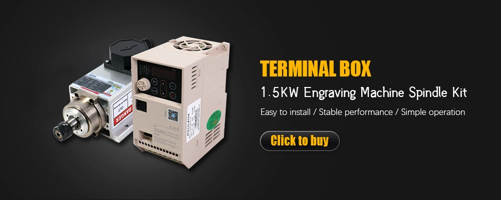 EU-Versand: 1,5 kW ER16 ER11 Spindelmotor, 24000 U/min, luftgekühlt, einphasig 220 V + Frequenzumrichter AC200-240V zum Fräsen – Detail 1