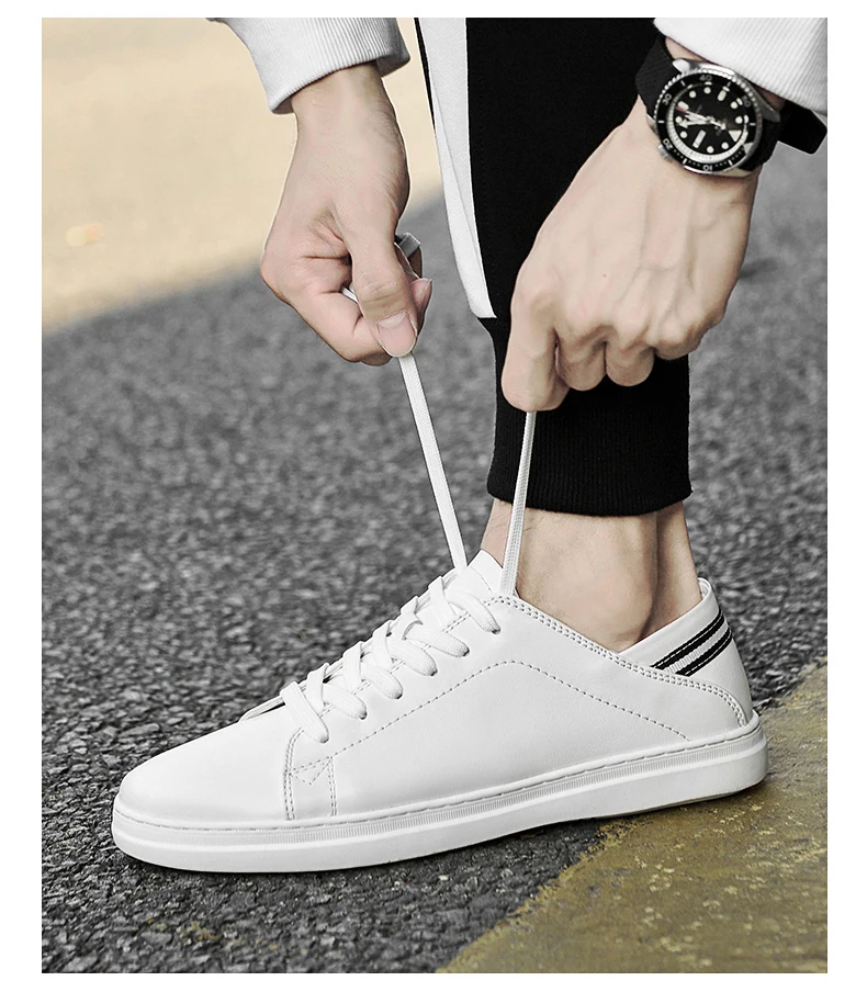 Frühling Sommer Weiß Echtes Leder männer Schuhe männer Casual Aufzug Schuhe Mode Höhe Erhöhen Turnschuhe für Männer Hohe schuhe – Detail 19