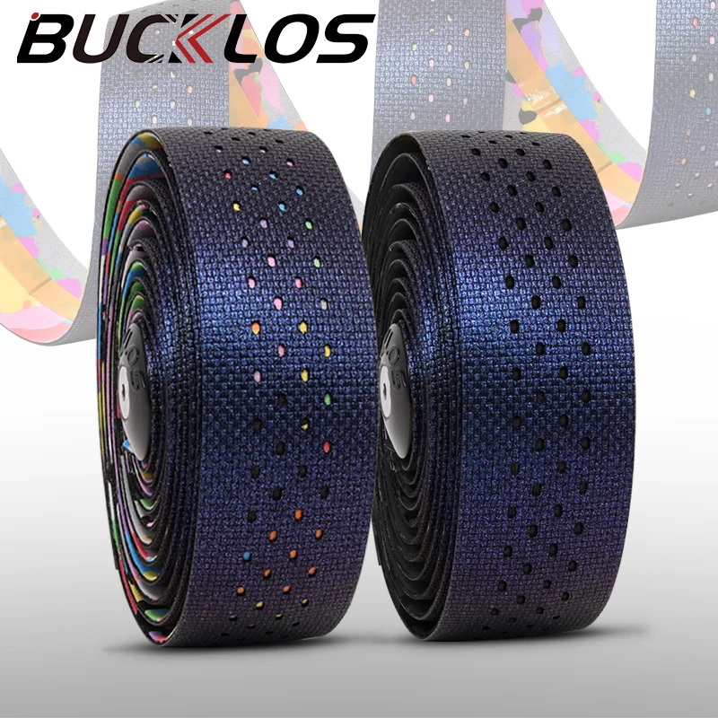 BUCKLOS Road Bike Handlebar Tape Silicone + EVA Durable Bike Bar Tape Bar End Plugs Non-slip Shockproof Bicycle Accessories