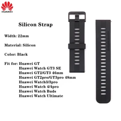 Premium Leather & Silicone Hybrid Watch Strap - 22mm Versatile Sports Band with Nylon Weave for watch3 pro (Silicon Black)
