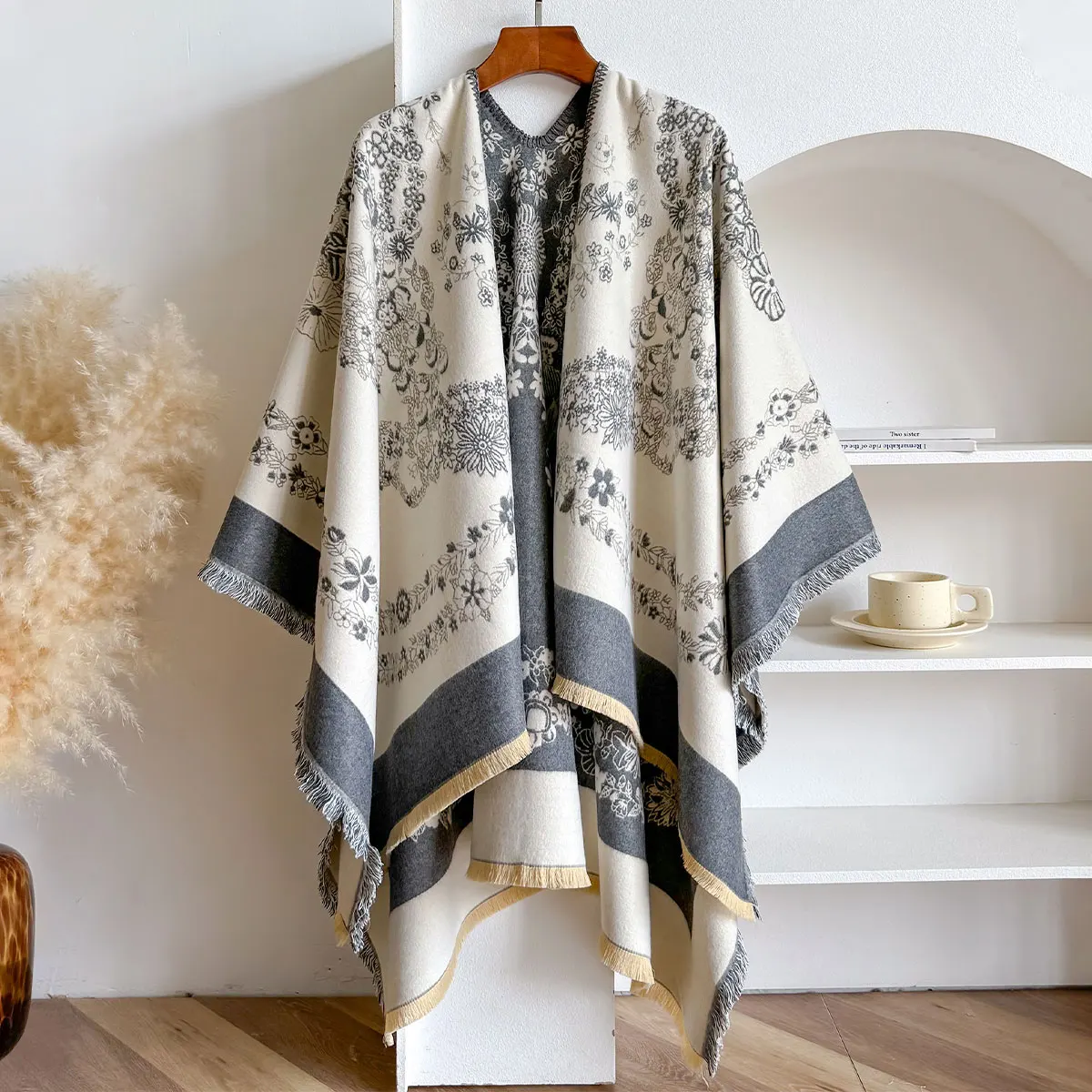Luxury Brand  Imitation Cashmere Women Two-sided Square Scarf Winter Warm Shawl Bandana Pashmina Female Foulard Thick Blanket