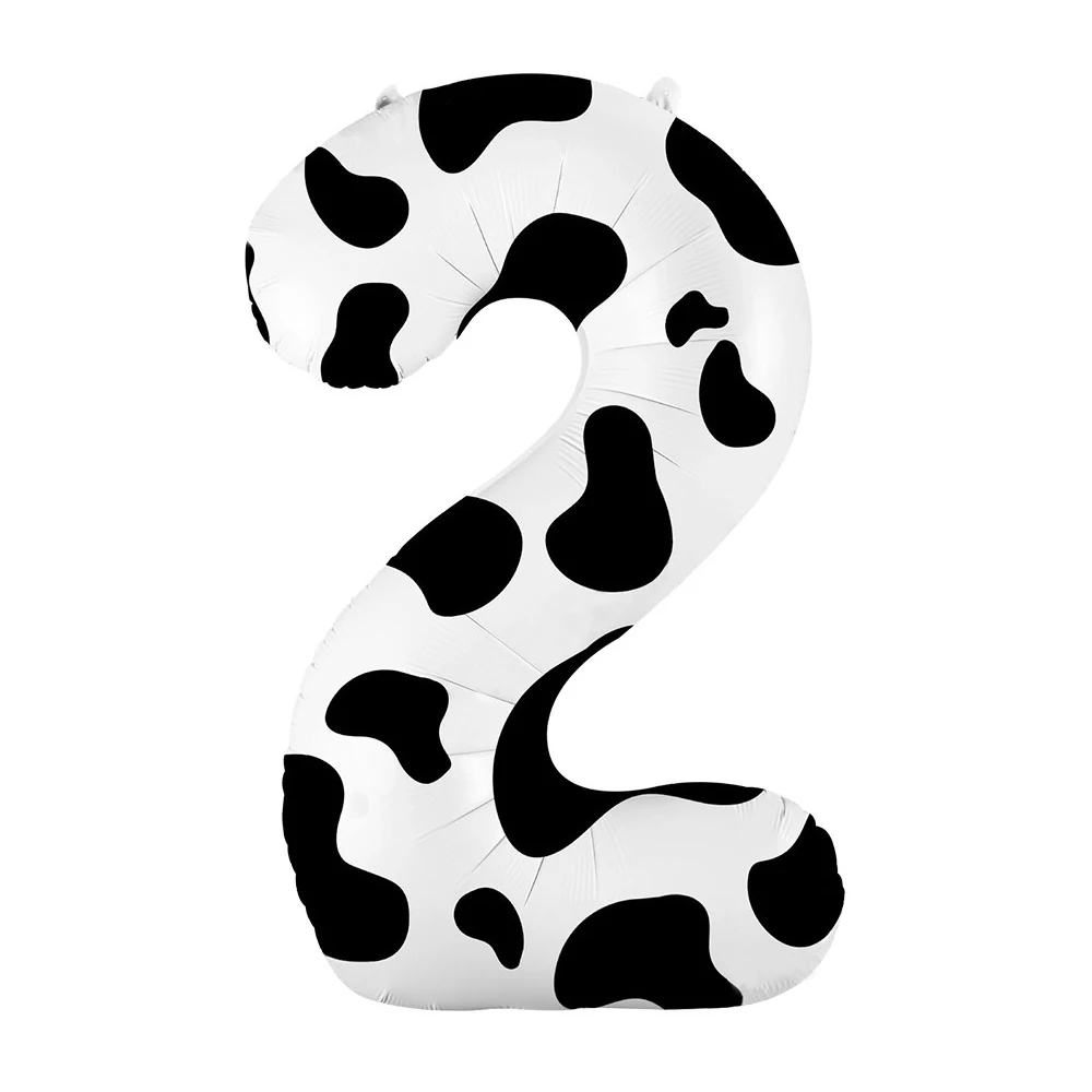 thumbnail image 1 of Globos con números de 40 pulgadas y estampado de vaca, figuras grandes del 1 al 9, globo de helio, vaca sagrada, soy un cumpleaños, decoración para fiesta temática de vaquera, suministros de bricolaje, 1 of 5