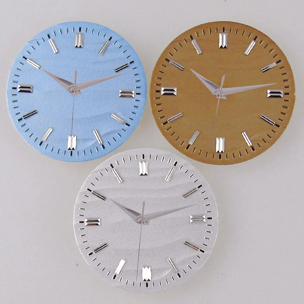 Cadran De Montre Galbé Gris - Diamètre 27.70 Mm - Compatible Avec Mouvement FHF 150 - Neuf Sans étiquette
