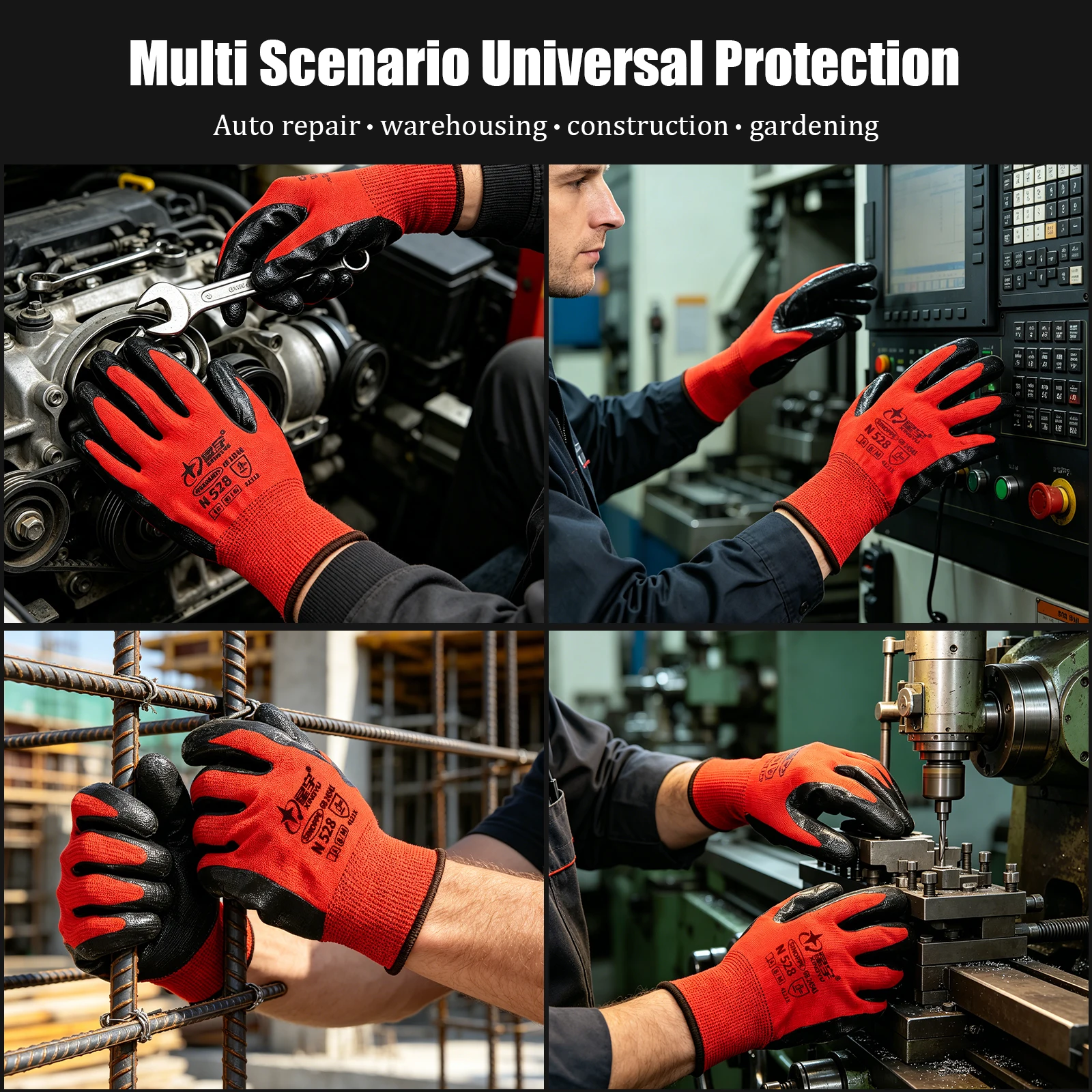 Nitrile Coated Gardening & Landscaping Gloves