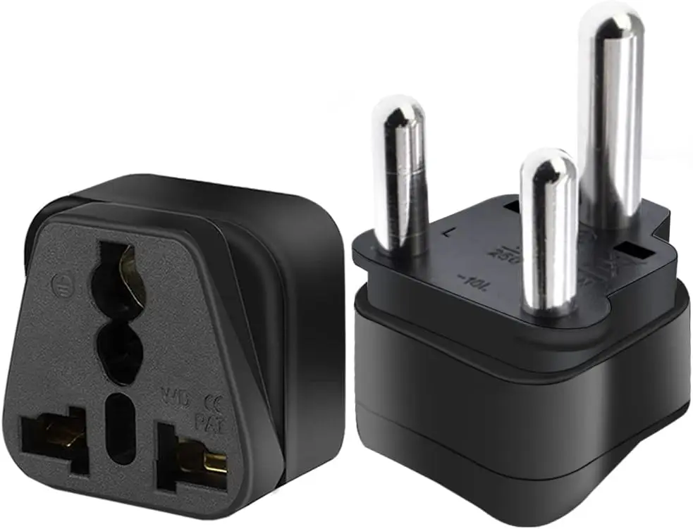 Adattatore Da Viaggio Spina Sudafrica A UK 3 Pin Con Messa A Terra - ShaniTech Bianco