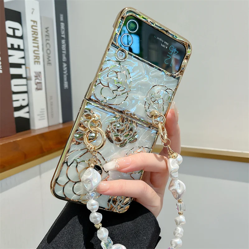 Luxurious Electroplated Gold Rose Phone Case with Personalized Chain