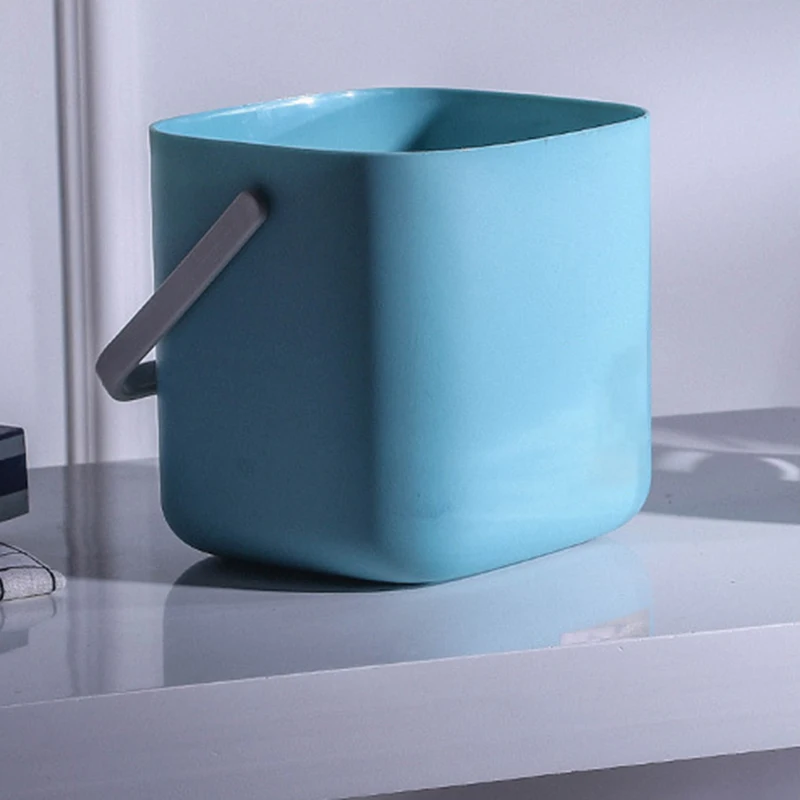 Trash Can Plastic Kitchen Food Waste Trash Can Compost with Drainer Rubbish Container Organizer Accessories Tools