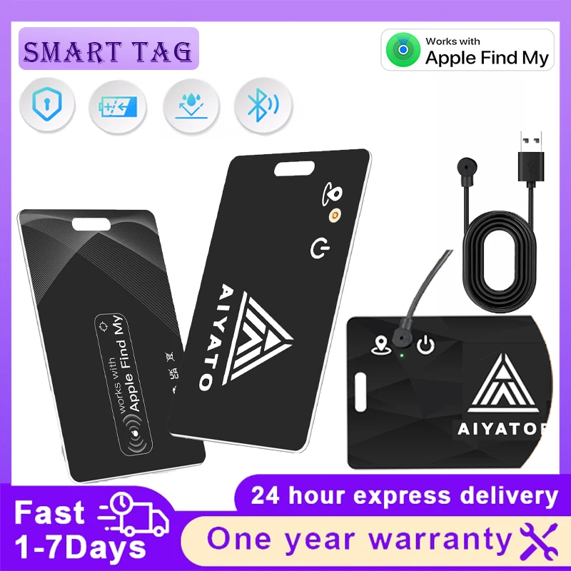 GPS Tag Smart Air Tag Card Pet Tracker Bluetooth Car Lost Tracker Apple Find My APP IOS System