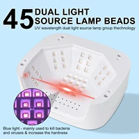 Professional Gel Nail Lamp 45 LED UV Nail Dryer with 4 Timers and Automatic Sensor Nail Curing Lamp Nail Salon Equipment 4