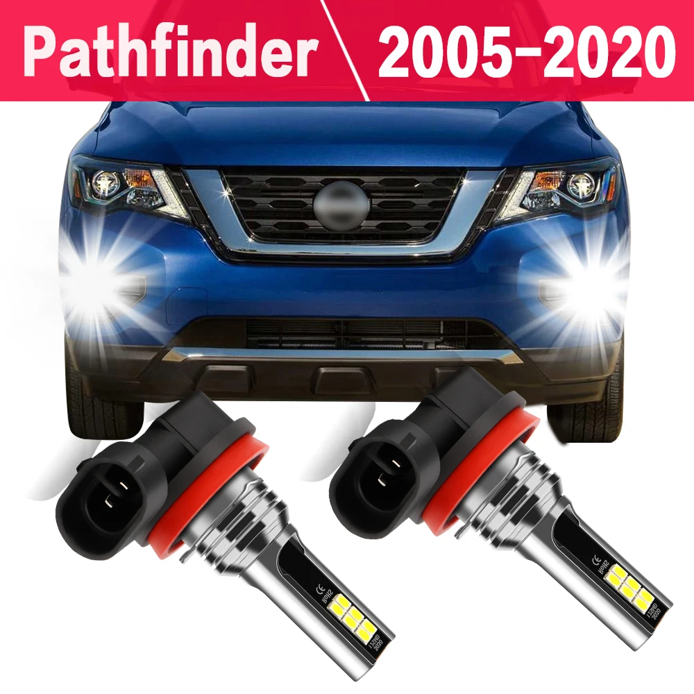 Car No Fan LED CSP Automotive Fog Lamps 12V For Nissan Pathfinder R51 R52 2005- 2011 2012 2013 2014 2015