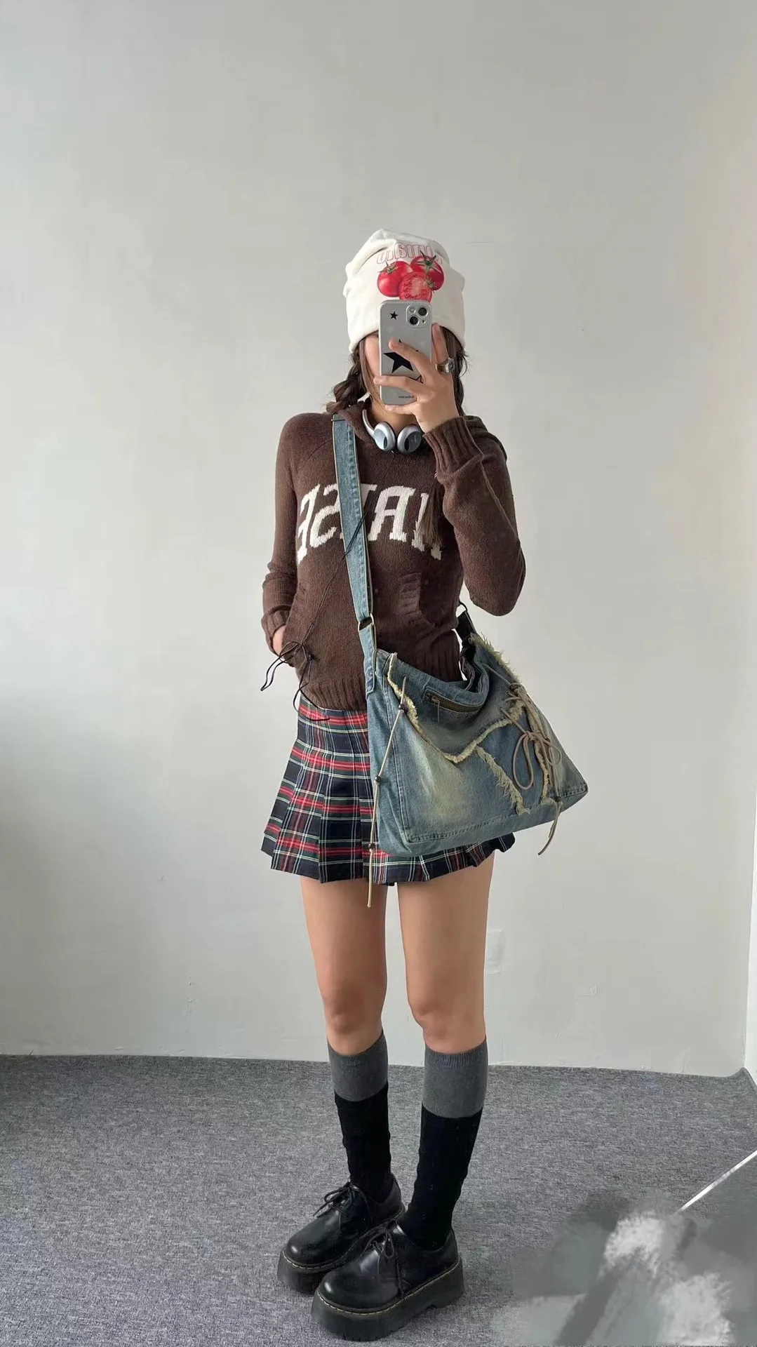 Washed Denim Jeans Casual Totes for Women Shoulder Bags Soft