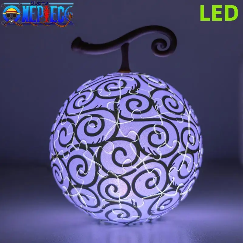 

New 3d Jp One Piece Devil Fruit Stereo Night Light Ball Puzzle Anime Figure Decoration Collection Educational Toys Birthday Gift