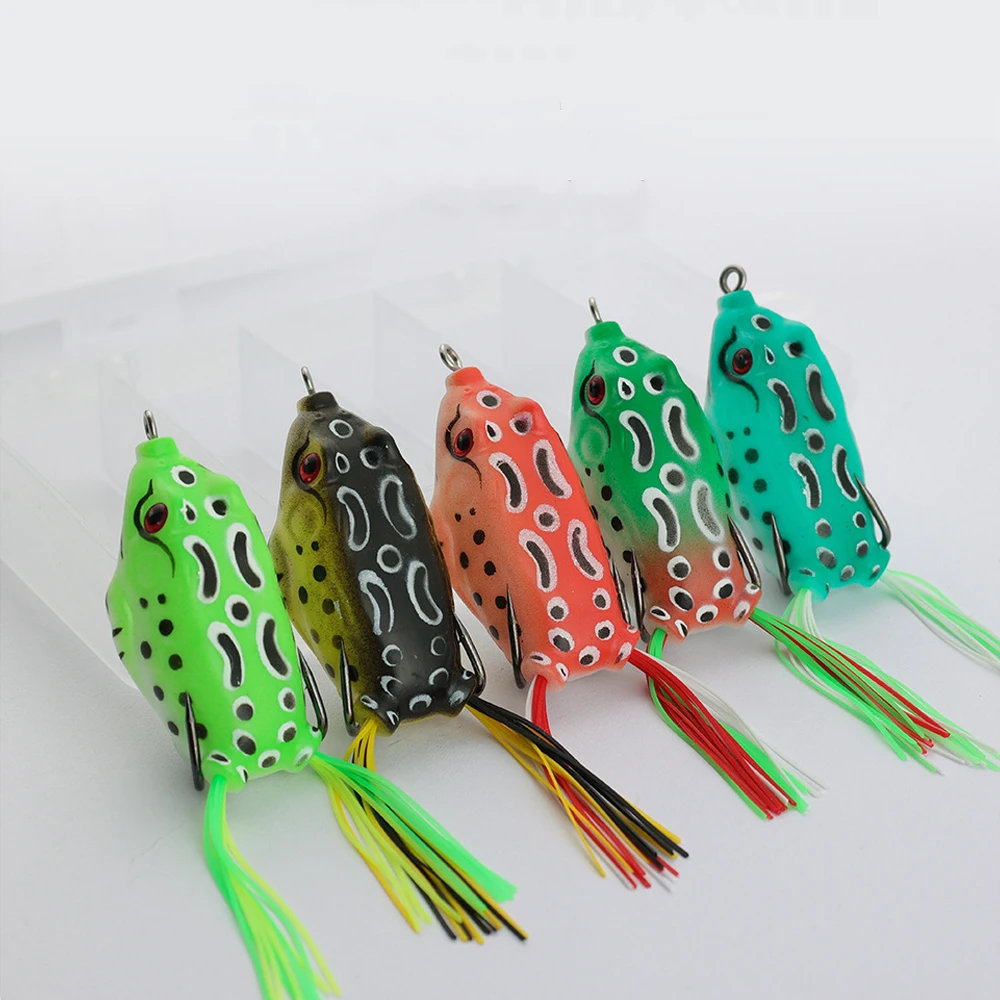 

15PCS Fishing Lures Thunder Frog Topwater Lure 5g 8g 12g Saltwater Artificial Bait Insect Soft Lures Bass Fishing Frog Baits