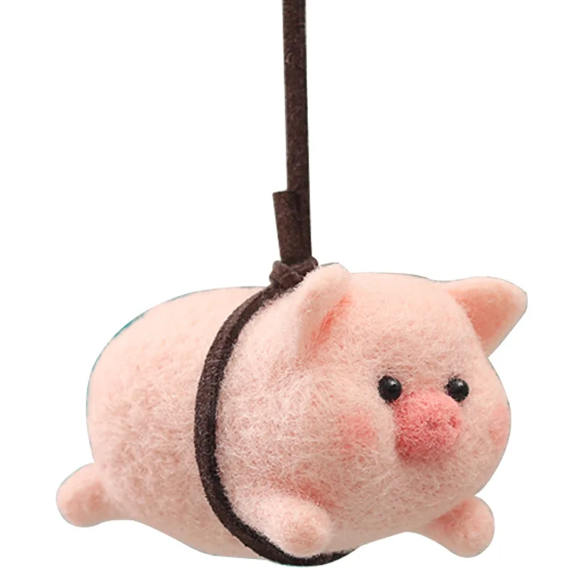 pig Wool Felt DIY Handmade Material Package cartoon Stitching Handmade Festival Craft Funny Poke Poke Craft Felting Starter Kits