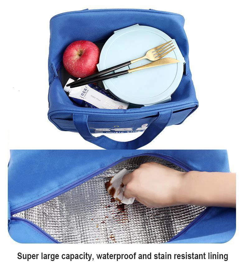 Kids Lunch box Insulated Soft Bag Large Cooler Back to School Thermal Meal Tote Kit for Girls Boys Space Astronaut Storage Bag