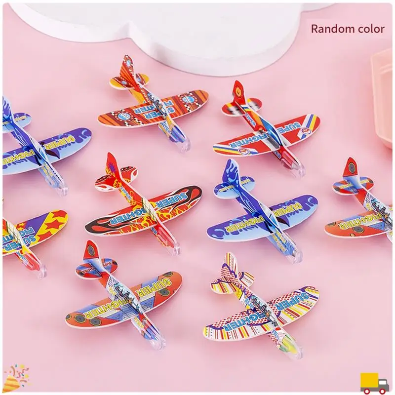 Hand Throw Flying Glider Planes Foam Airplane Game Toys For Kid Birthday Party Favors Baby Shower Pinata Fillers Easy Install