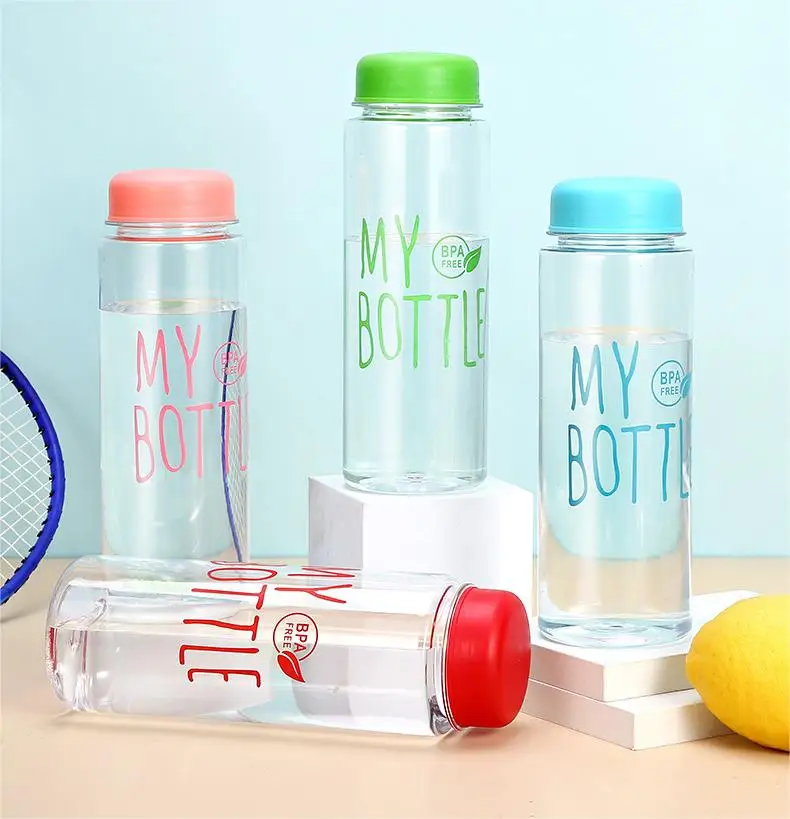 20PCS Sports Water Bottle mountain bike water bottle Colorful Plastic Cup Drinking Outdoor Travel Portable Gym Fitness Jug 500ml