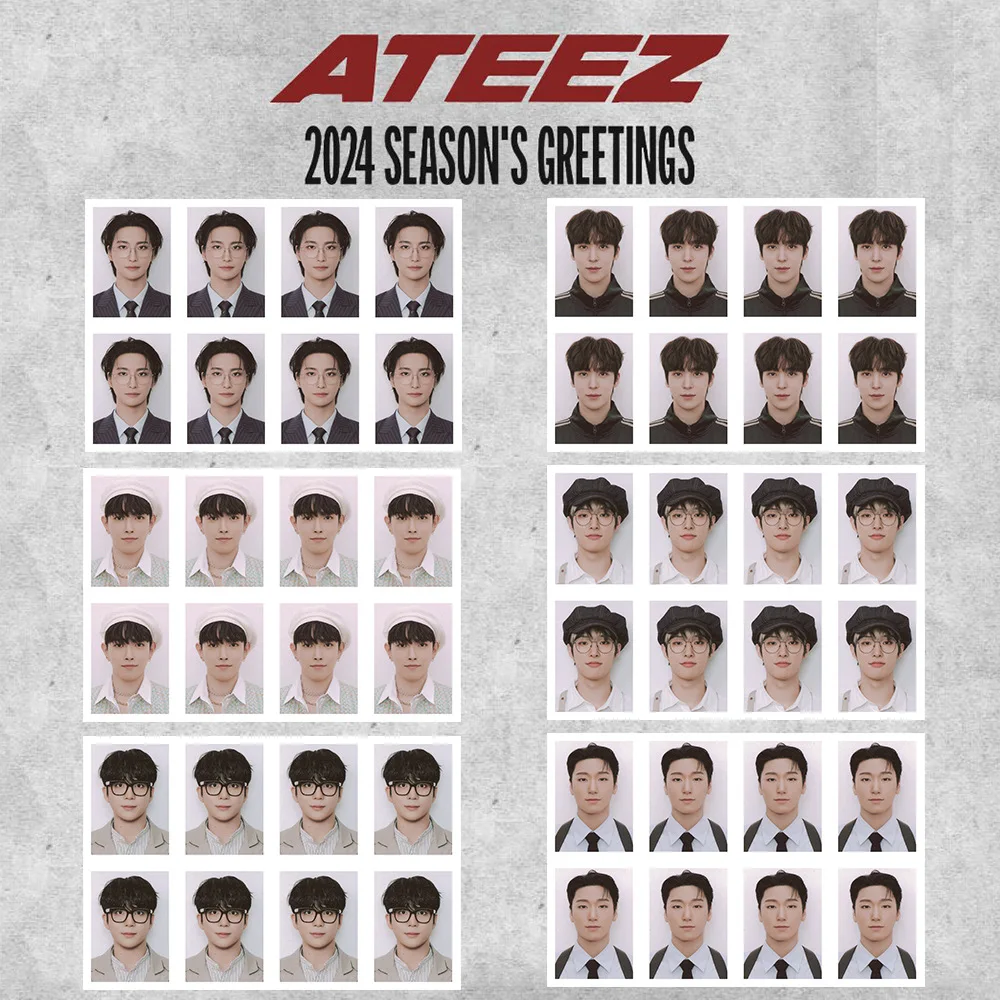 Kpop ATEEZ 2024 Season's Greetings One Inch ID Photo Yunho