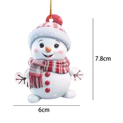 Set di Pendenti in Acrilico a Forma di Pupazzo di Neve Natale - Decorazioni per Alberi e Auto, Ornamenti Appesi Festivi, Perfetti