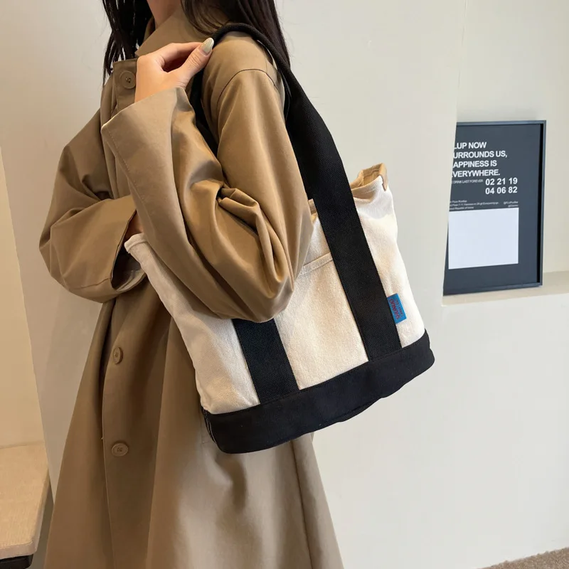 Simple Colorblock Crossbody Bag, Large Capacity Shoulder Bag, Women's Casual Handbag & Tote Purse