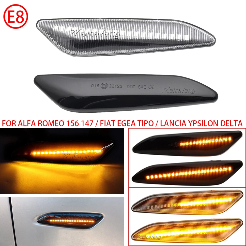 1 Set Sequential Flashing Led Turn Signal Side Marker Light For Alfa
