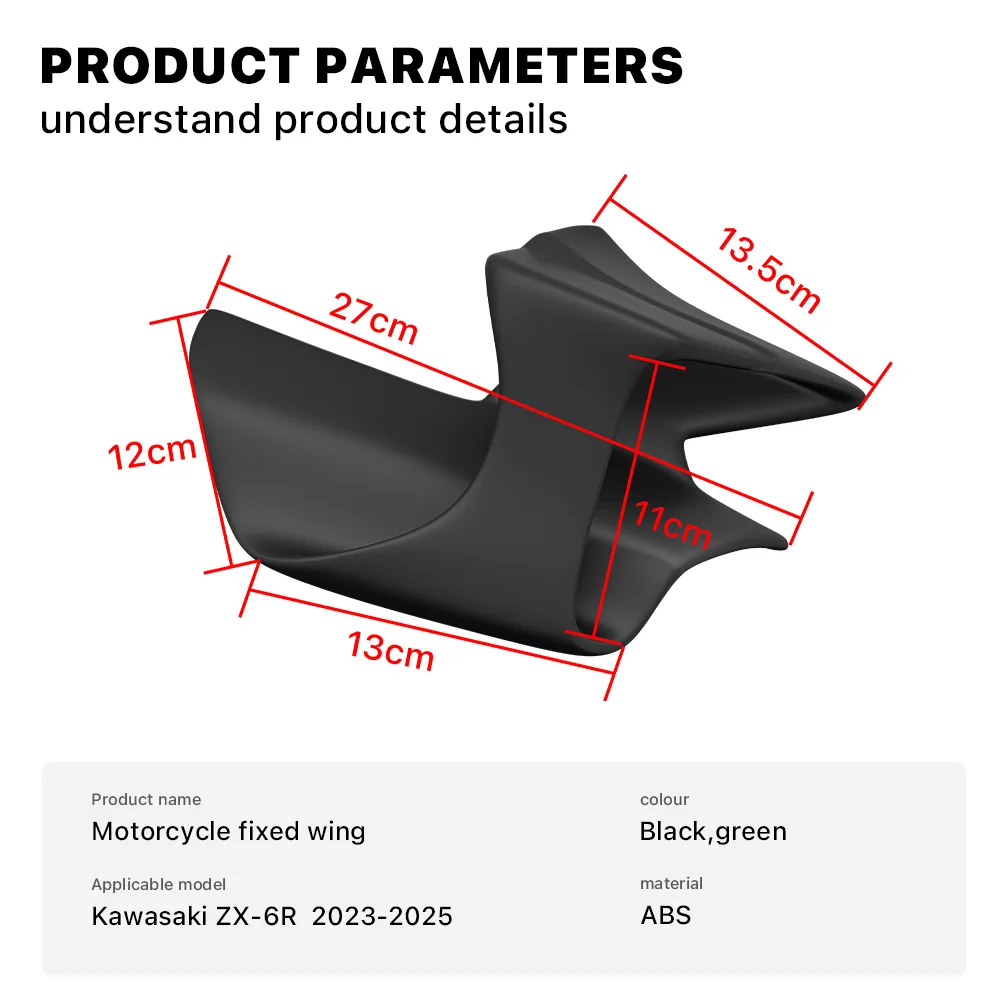 For Kawasaki ZX-6R ZX6R 2023-2025 Motorcycle aerodynamic wing
