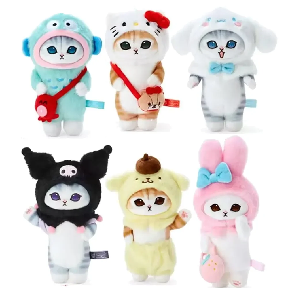 

Sanrios Shark Cat Series Kuromi Hello Kitty My Melody Cinnamoroll Cat Plush Toys Bag Decoration Pendant Christmas Gifts Keychain