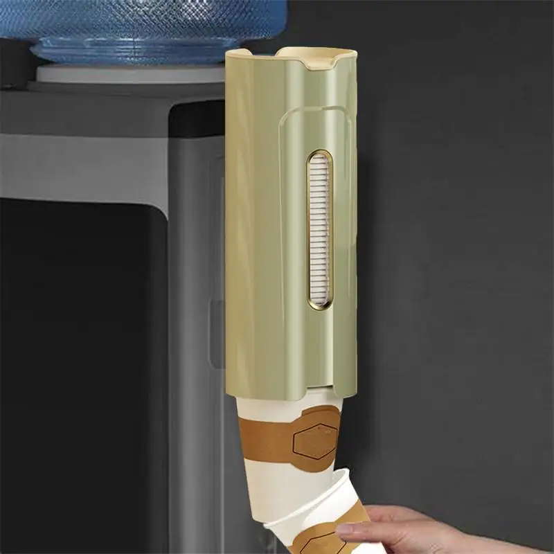 Cup Dispenser Wall Mount Mouthwash Cup Dispenser Dust-proof Paper Storage Organization Water Storage
