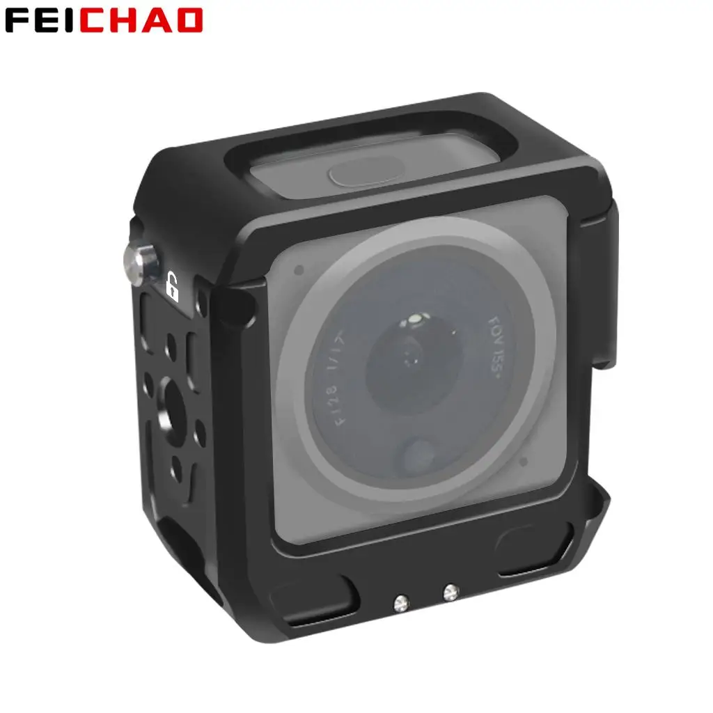 Action2 Gabbia per fotocamera principale Telaio protettivo Rig Custodia magnetica Supporto per pattino freddo 1/4 3/8 ARRI Porta USB-C per accessori DJI Action 2 - immagine 2