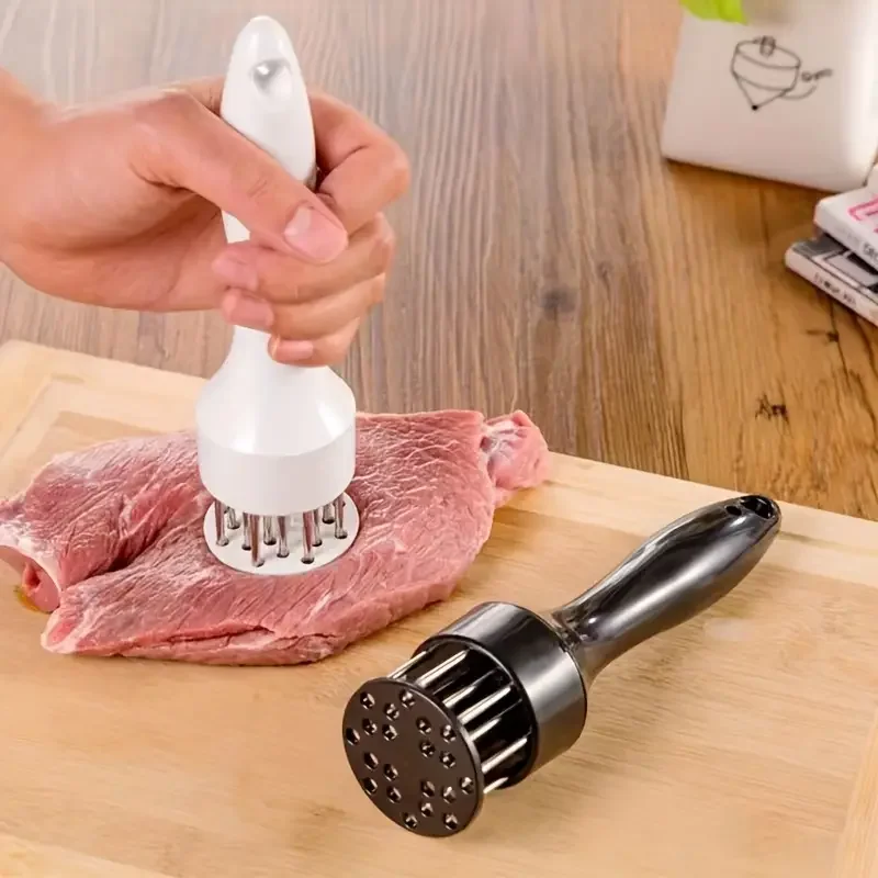 Stainless Steel Meat Tenderizer Hammer Double-sided Sharp Meat Tenderizer Needle For Tenderizing Steak Chicken Kitchen Tools