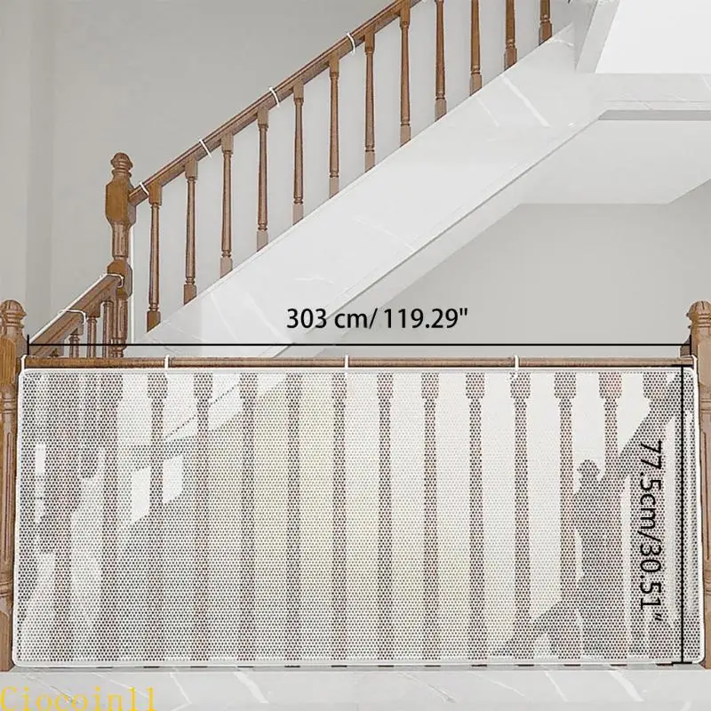 Banister Guard White Mesh Baby Safety Stairs Thicken Rail Net Child Proofing Balcony Staiway Railing Protective Net