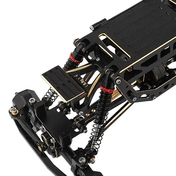 RCクローラー1:18用のカーボンファイバーシャーシキット,フレーム付き