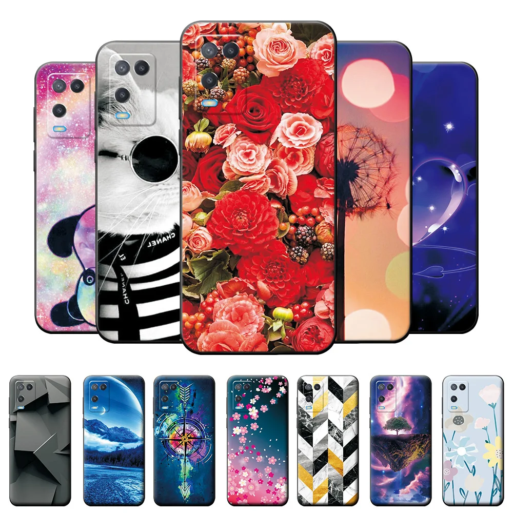 Per Oppo A54 5G Custodia New Fashion Cute Painted Cover Per Oppo A54 4G Custodia Morbida In Silicone Per Oppoa54 A54 A 54 Cover Posteriore